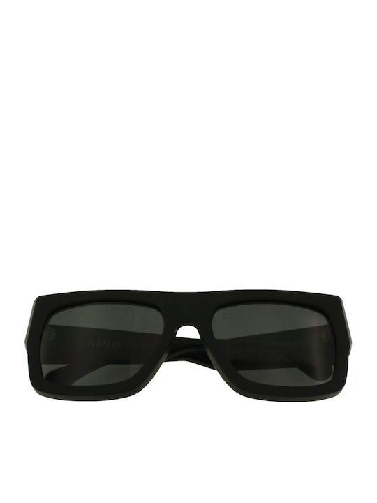 Oscar & Frank Caino Unisex Sunglasses with Horn-Rimmed Frame Matte Black