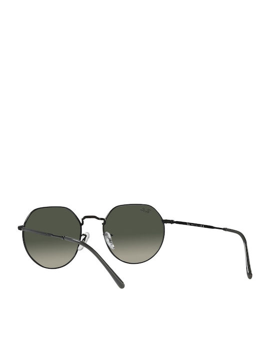 Ray Ban Jack Unisex Sonnenbrille mit Schwarz Metall Gestell und Gray Verlaufsfarbe Linse RB3565 002/71