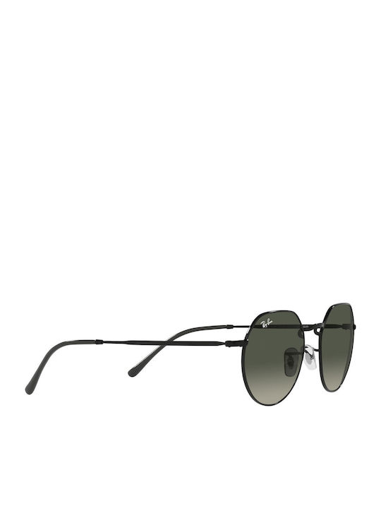 Ray Ban Jack Unisex Sonnenbrille mit Schwarz Metall Gestell und Gray Verlaufsfarbe Linse RB3565 002/71