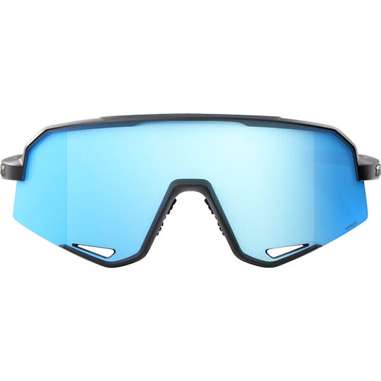 100% Cycling Glasses Slendale with Black Frame & Mirror Lenses