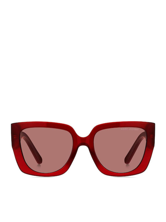 Marc Jacobs Women's Sunglasses with Burgundy Plastic Frame and Red Lens MARC 687/S C9A