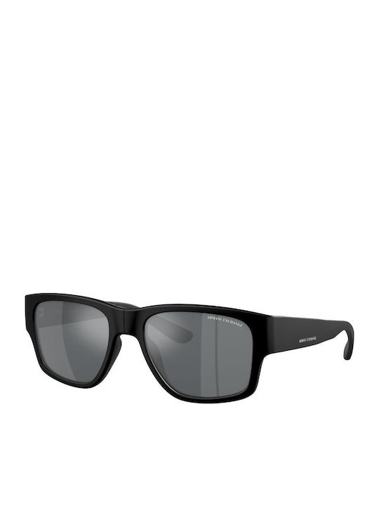 Armani Exchange Унисекс Слънчеви Очила с Черна Пластмасова Рамка и Сиви Стъкла AX4141SU 80786G