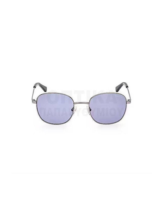 Gant Unisex Sunglasses with Gray Metal Frame and Light Blue Lens GA7222 14W
