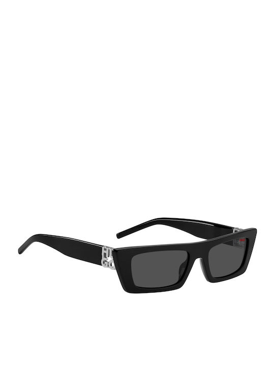Boss Women's Sunglasses with Black Plastic Frame and Black Lens HG 1256/S 807/IR