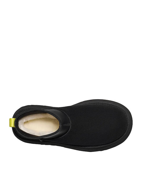 Classic Mini Dipper Suede Ghete Dama Negre