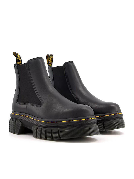 Audrick Leather Women's Chelsea Boots with Medium Heel Black