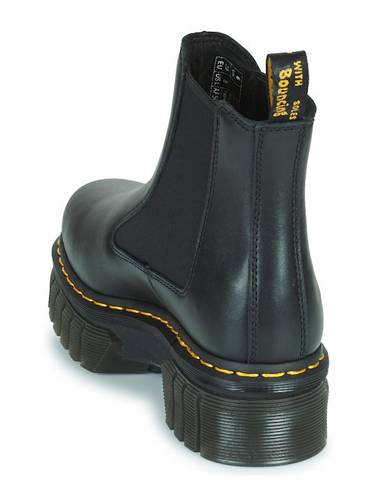 Audrick Leather Women's Chelsea Boots with Medium Heel Black