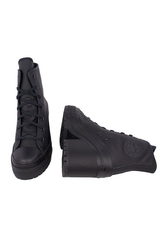 Chuck 70 De Luxe Ghete Dama Bocanci De Piele Cu Toc Înalt Negri