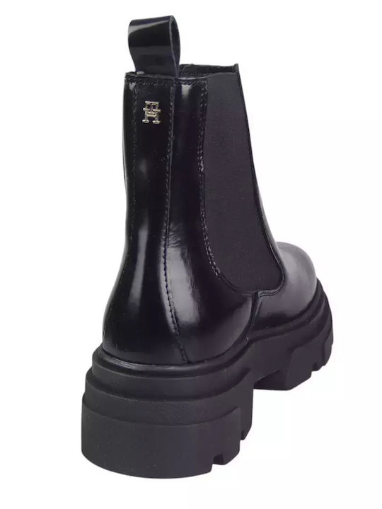 Leather Women's Ankle Boots Black