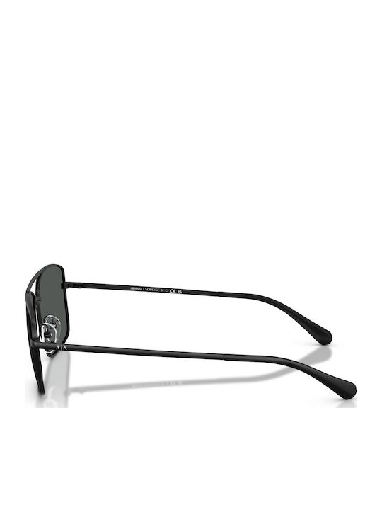 Armani Exchange Men's Sunglasses with Black Metal Frame and Black Lens AX2054S 6000