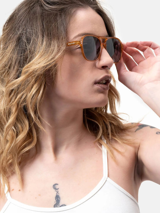 Smooder Unisex Sonnenbrille mit Grün Kunststoff Gestell und Grün Linse X014