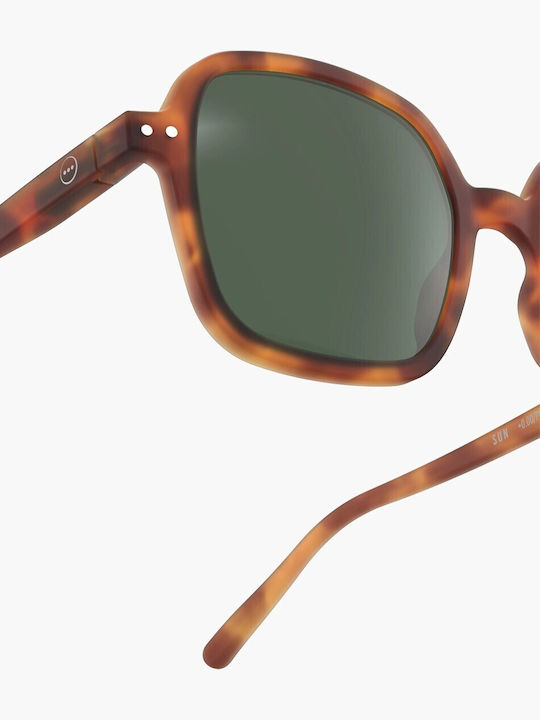 Izipizi Unisex Sunglasses with Brown Plastic Frame and Brown Lens