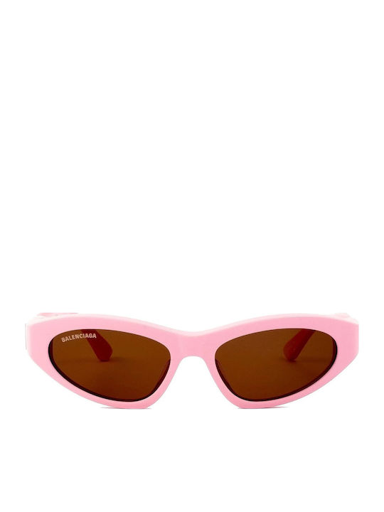 Balenciaga Damen Sonnenbrille mit Rosa Kunststoff Gestell und Schwarz Linse