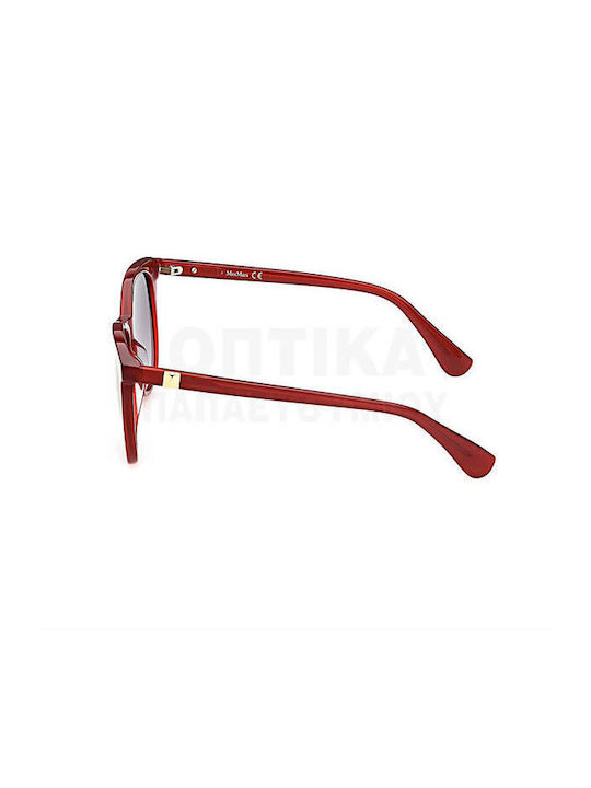 Max Mara Prism1 Unisex Sunglasses with Red Plastic Frame and Gray Gradient Lens MM 0022 66B