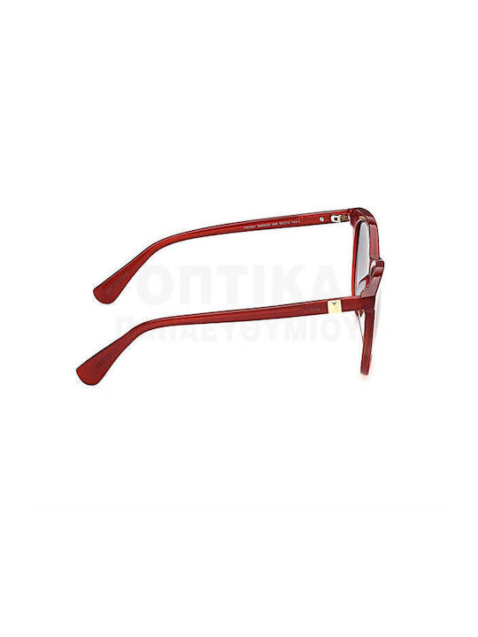 Max Mara Prism1 Unisex Sunglasses with Red Plastic Frame and Gray Gradient Lens MM 0022 66B
