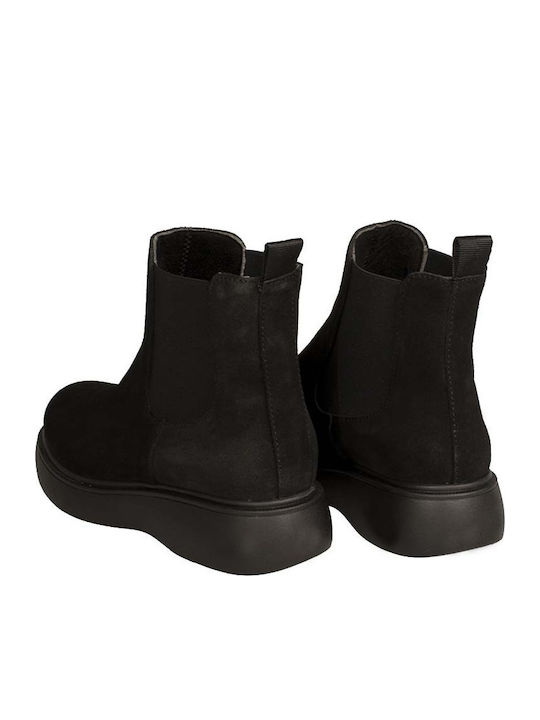 Suede Women's Ankle Boots Black