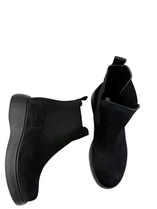 Suede Women's Ankle Boots Black