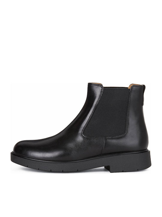 D Spherica Leather Women's Chelsea Boots Black