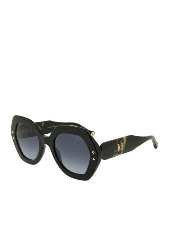 Carolina Herrera Women's Sunglasses with Black Horn-Rimmed Frame and Grey Gradient Lenses HER 0126/S WR7/9O