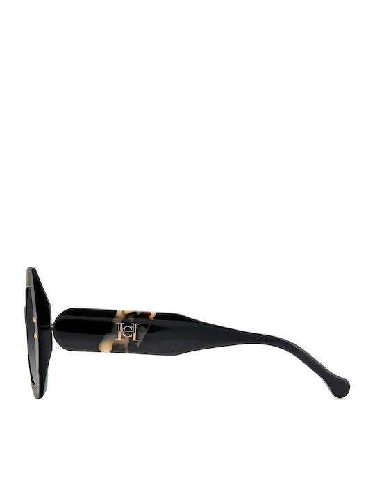 Carolina Herrera Women's Sunglasses with Black Horn-Rimmed Frame and Grey Gradient Lenses HER 0126/S WR7/9O