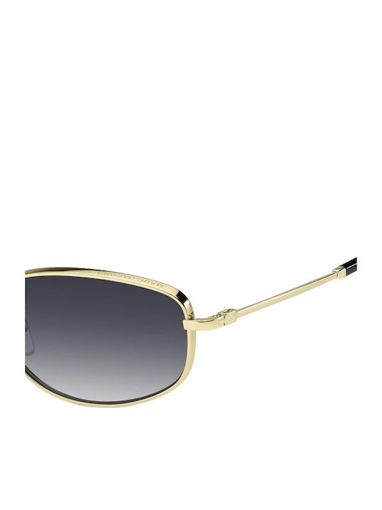 Marc Jacobs Unisex Sonnenbrillen mit Goldenem Metallrahmen und Grauen Verlaufsfarben Gläsern