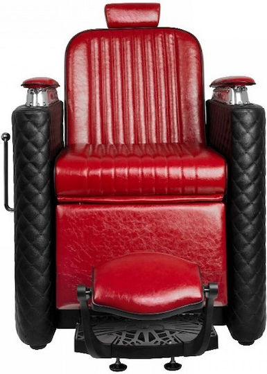 Gabbiano Barber Chair with Adjustable Height Red