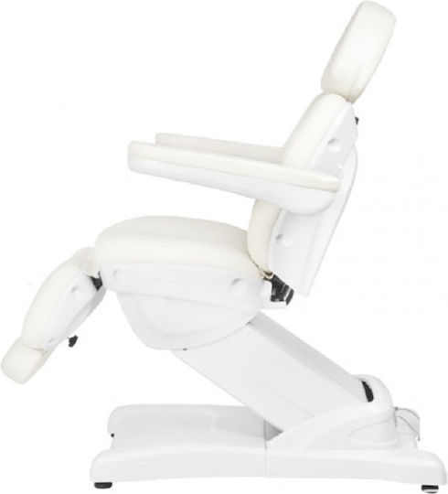 Scaun Pentru Cosmetică Alb Cu Înălțime Reglabilă Și Mecanism Electric De Ridicare Electric Bbay-24266
