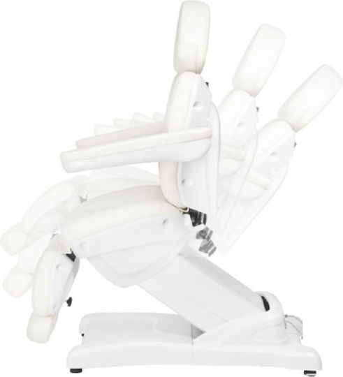 Scaun Pentru Cosmetică Alb Cu Înălțime Reglabilă Și Mecanism Electric De Ridicare Electric Bbay-24266