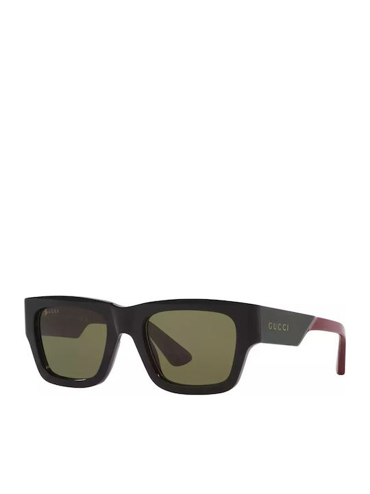 Gucci Unisex Sunglasses with Black Plastic Frame and Green Lens GG1668s 003