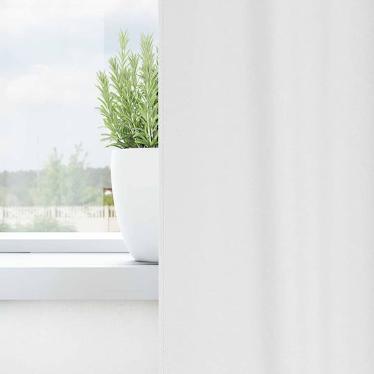 vidaXL Set Of White Blackout Window Curtains With Pencil Pleat 140x175cm