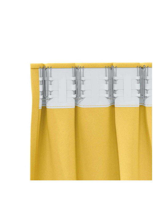 vidaXL Set of Blackout Curtains for Window with Pencil Pleat Yellow 140x175cm