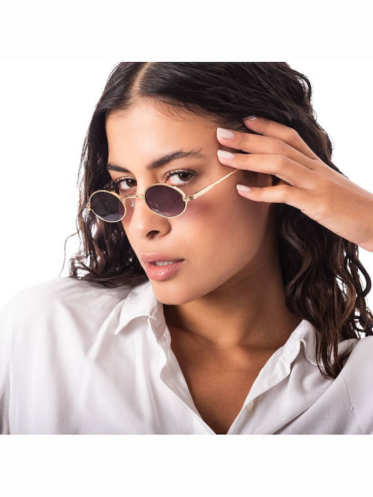 Max Air Le Club Women's Sunglasses with Gold Plastic Frame and Black Gradient Lens SG105
