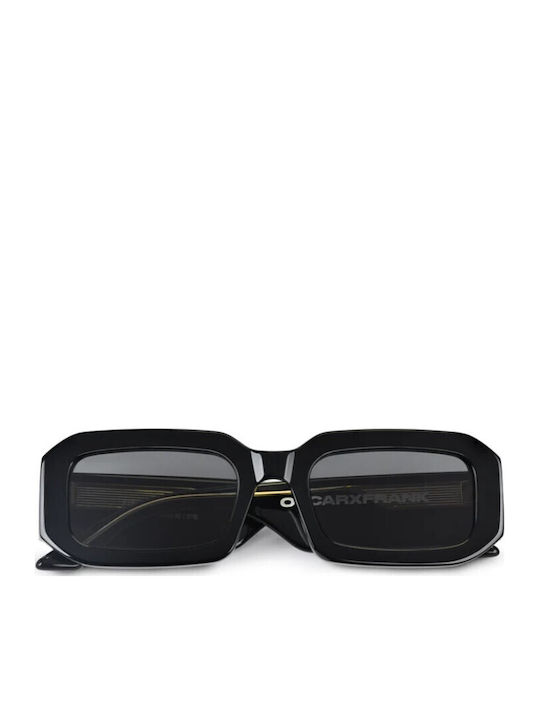Oscar & Frank Piru Unisex Sunglasses with Black Plastic Frame and Black Lens