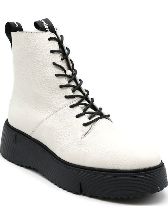 9350 Wild Milk Milk Δερμάτινα Γυναικεία Αρβυλάκια Off White