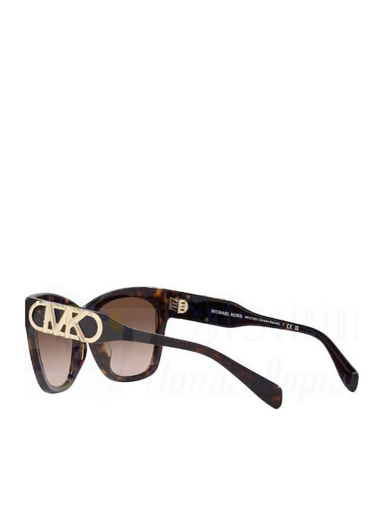 Michael Kors Empire Square Women's Sunglasses with Brown Tartaruga Plastic Frame and Brown Gradient Lens MK2182U 300613
