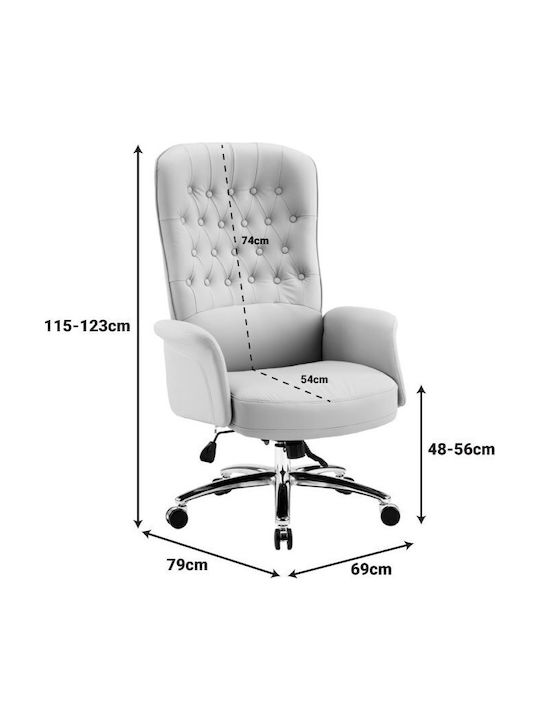 Kaline Executive Reclining Office Chair with Fixed Arms Μπεζ Απόχρωση Pakketo