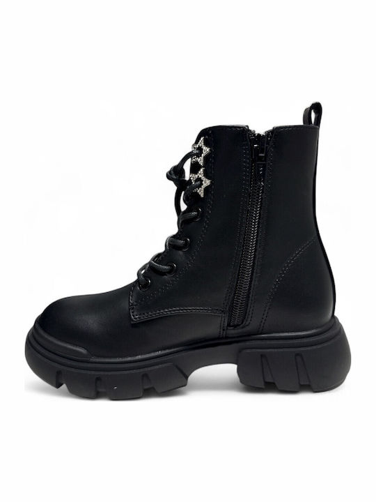 Kinderstiefel mit Reißverschluss Schwarz