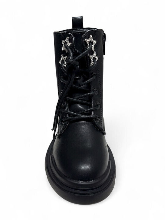 Kinderstiefel mit Reißverschluss Schwarz