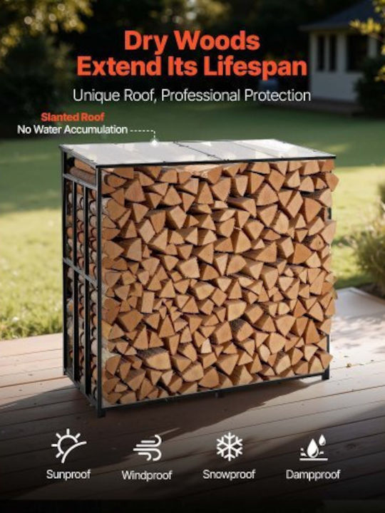 Vevor Wooden Shelf Wood Storage Black