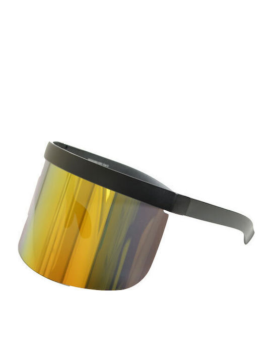 Looks Style Eyewear Γυναικεία Γυαλιά Ηλίου με Χρυσό Μεταλλικό Σκελετό και Μαύρο Φακό 74cab-36120