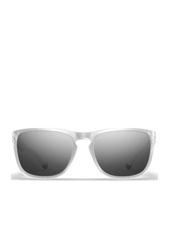 Polaroid Men's Sunglasses with Transparent Plastic Frame and Gray Lens pld2161/s 900/EX