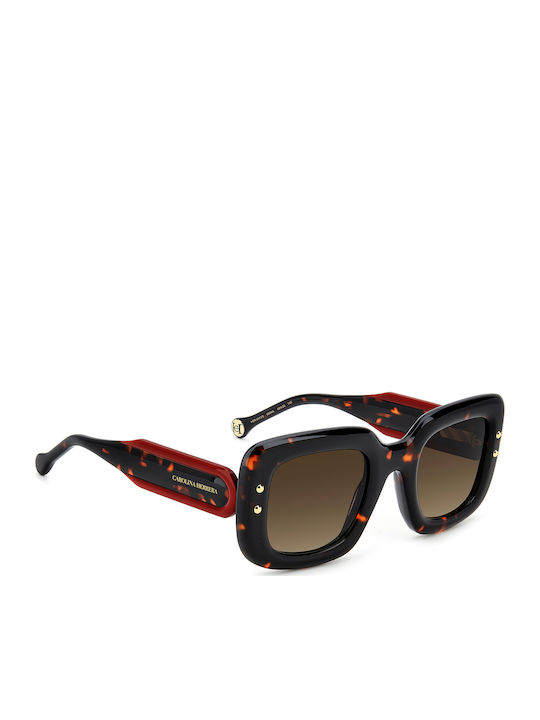 Carolina Herrera Women's Sunglasses with Brown Tartaruga Plastic Frame and Brown Gradient Lens HER 0313/S 086/HA