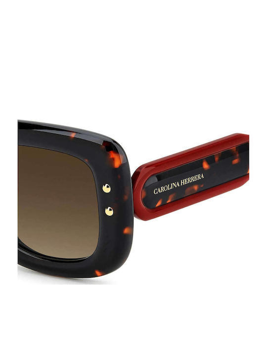 Carolina Herrera Women's Sunglasses with Brown Tartaruga Plastic Frame and Brown Gradient Lens HER 0313/S 086/HA