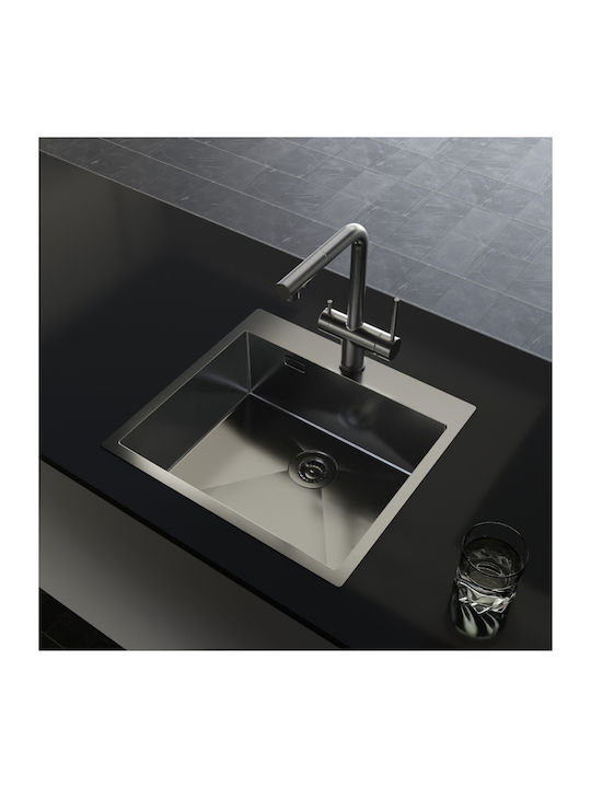 Helika Terra100Ν Ενθέτος ΝεροχύτηςΙnox PVD Μ55xΠ50.5cm Brushed Gunmetal