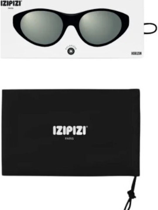 Izipizi Unisex Γυαλιά Ηλίου με Μαύρο Σκελετό και Πράσινο Polarized Καθρέφτη Φακό