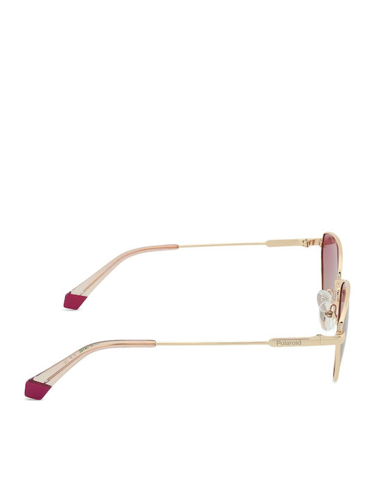 Polaroid Women's Sunglasses with Gold Metal Frame and Purple Gradient Lens PLD6234/S/X EYR/GC