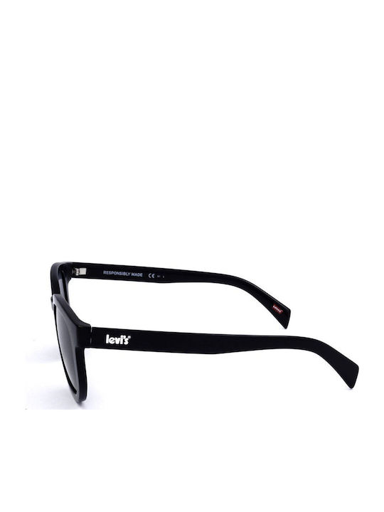 Levi's Unisex Sunglasses with Black Plastic Frame and Black Lens LV1022/S 807/IR