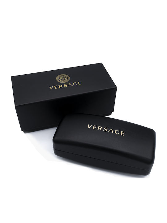 Versace Women's Sunglasses with Black Plastic Frame and Black Lens