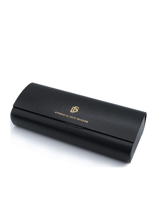 David Beckham Men's Sunglasses with Black Plastic Frame and Blue Gradient Mirror Lens DB 7132/S 807/1V