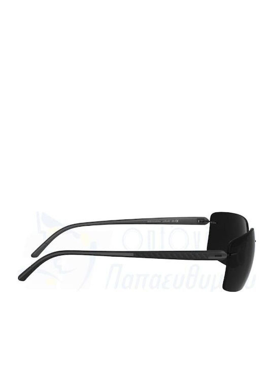 Silhouette Women Sunglasses with Black Frame and Black Polarized Lens